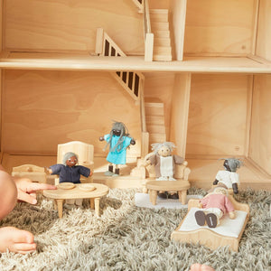 Grandmother Dollhouse Figure - Dark Skin Tone