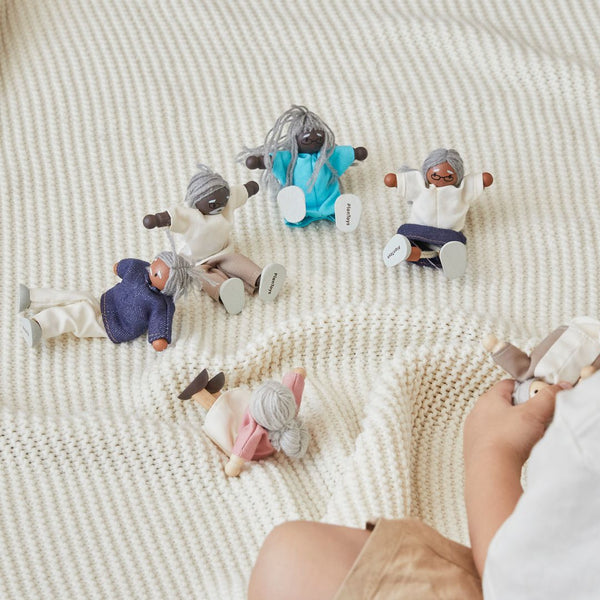 Grandmother Dollhouse Figure - Dark Skin Tone