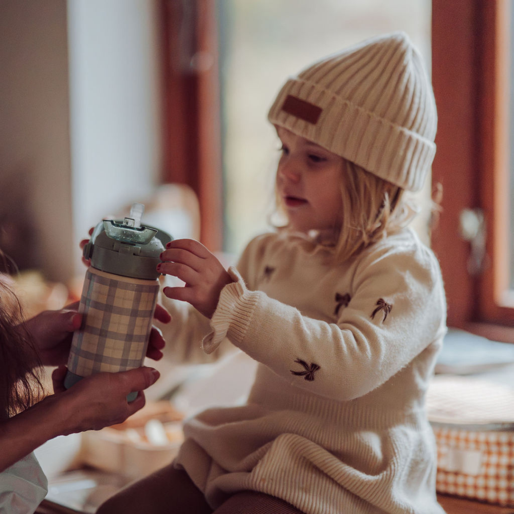 Knit Beanie Wide Rib by Atlas - cozy and stylish baby accessory for warmth and comfort.