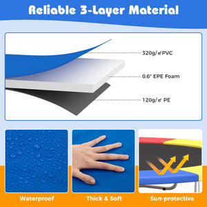 Blue 15 Feet Trampoline Pad Replacement with Fixing Straps for enhanced safety in toys and hobbies.