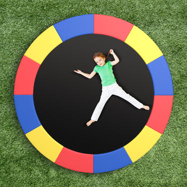 Trampoline Pad Replacement Safety Pad with Fixing Straps (Multicolor)