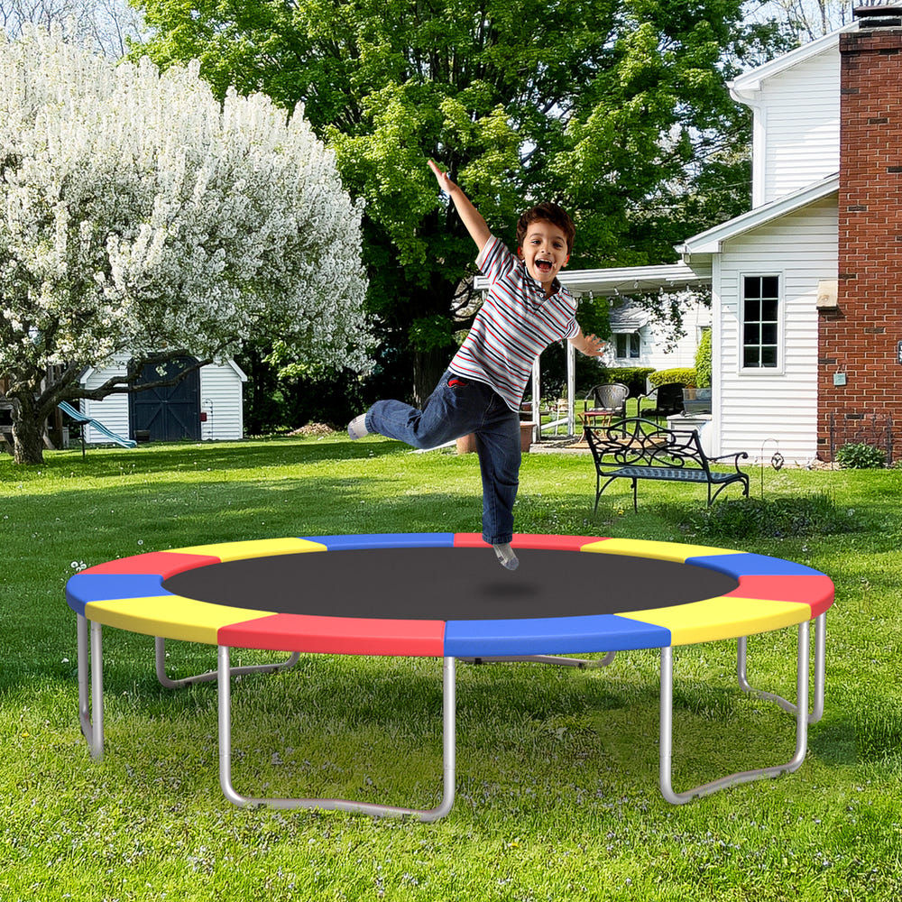Trampoline Pad Replacement Safety Pad with Fixing Straps (Multicolor)