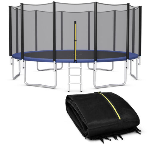 15/16 feet trampoline replacement safety net for enhanced safety in outdoor play, shown from angle 3.