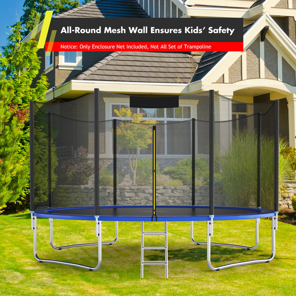 15/16 feet trampoline replacement safety net for enhanced safety in outdoor play, shown from angle 6.