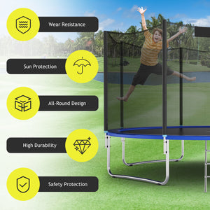15/16 feet trampoline replacement safety net for enhanced safety in toys and hobbies, shown from angle 7.