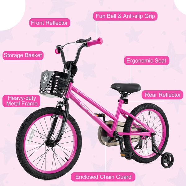 12-inch adjustable kids bike with front basket for children aged 3, shown at angle 21. Perfect for outdoor fun!