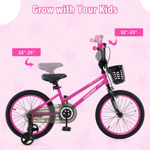 12-inch adjustable kids bike with front basket for children aged 3, angled view showcasing vibrant design and features.