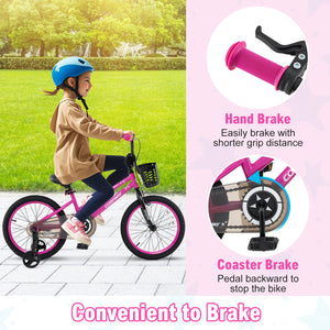 12-inch adjustable kids bike with front basket for children aged 3, shown at angle 23. Perfect for outdoor fun!