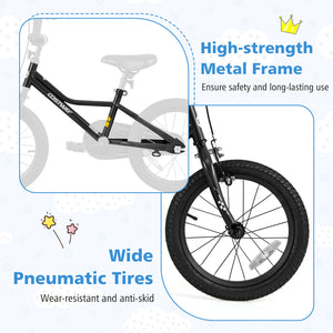 12-inch adjustable kids bike for ages 3-4, low frame design, viewed at angle 21. Perfect for young riders!