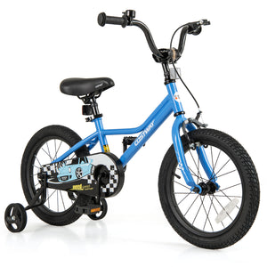 12-inch kids bike with removable training wheels, perfect for ages 3, shown from angle 19.