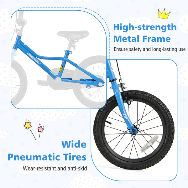 12-inch kids bike with removable training wheels for ages 3, shown at a 23-degree angle. Perfect for young riders!
