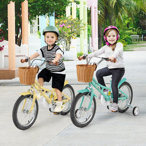 16-inch adjustable kids bike with reflectors and bell for children aged 4-7, shown from angle 2.