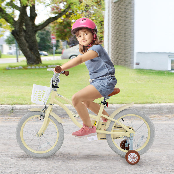 14-inch kids bike with adjustable seat and training wheels for ages 3-8, viewed from angle 9. Perfect for young riders!