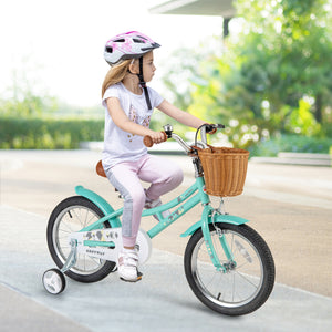16 Inch Kids Bike Bicycle with Training Wheels and 2 Brake System Ages 4-7 Years Old