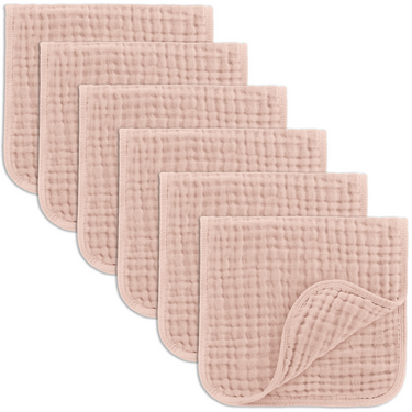 Muslin Burp Cloths in Blush