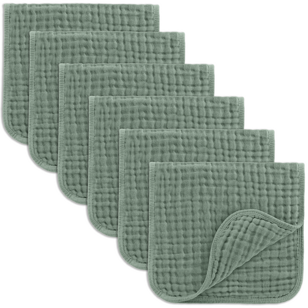 Muslin Burp Cloths  in Fern