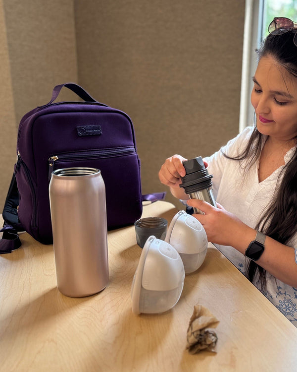 Sarah Wells Fifi Mini Breast Pump Bag – 13" Neoprene Backpack for Wearable Pumps – Insulated, Lightweight, Washable