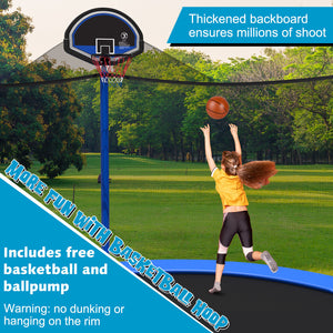 15/16 feet outdoor trampoline with enclosure net, perfect for safe recreational fun for kids.