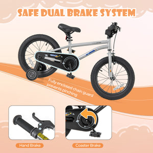 16-Inch Kids Bike Bicycle for Boys Girls 4-7 Adjustable with High Carbon Steel Frame
