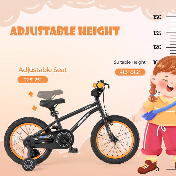 16-Inch Kids Bike Sport Bicycle for 4-7 Years Old with Adjustable Seat and Reflectors