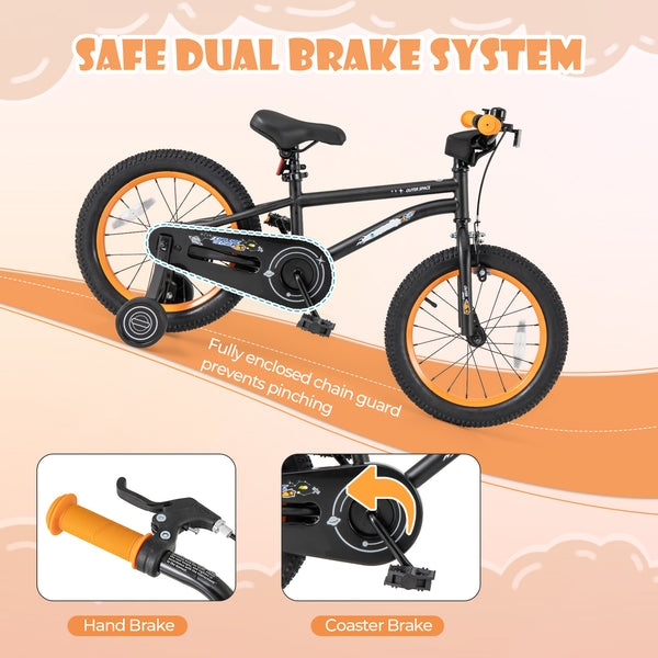 16-Inch Kids Bike Sport Bicycle for 4-7 Years Old with Adjustable Seat and Reflectors