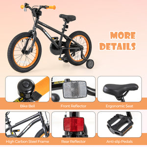 16-Inch Kids Bike Sport Bicycle for 4-7 Years Old with Adjustable Seat and Reflectors