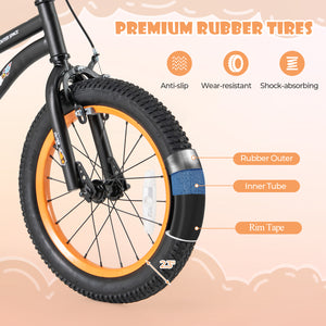 16-Inch Kids Bike Sport Bicycle for 4-7 Years Old with Adjustable Seat and Reflectors