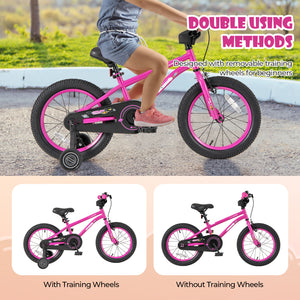 16-Inch Kids Bike for 4-7 Years Old Adjustable with Removable Training Wheels
