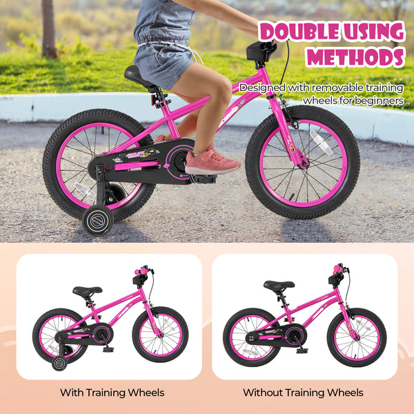 16-Inch Kids Bike for 4-7 Years Old Adjustable with Removable Training Wheels