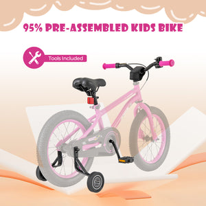 16-Inch Kids Bike for 4-7 Years Old Adjustable with Removable Training Wheels