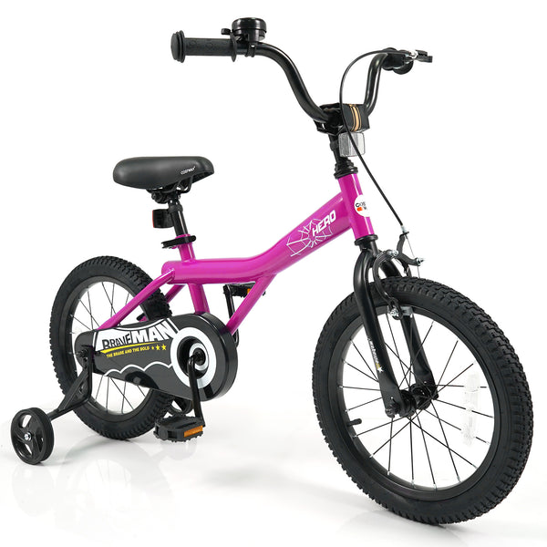 14-Inch Kids Bike with Removable Training Wheels Pink