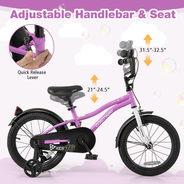Kids Bike 14-Inch Children Training Bicycle with 2 Brake for 3