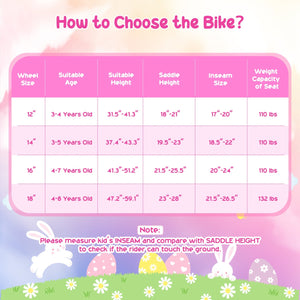 Girls Bike 12-18 Inch with Training Wheels and Front Bag