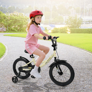 12-inch kids bike with removable training wheels, perfect for young riders, shown at angle 9.