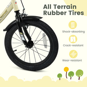 12-inch kids bike with removable training wheels, perfect for young riders, shown from angle 13.