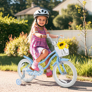 12-inch kids bike with adjustable handlebar and seat, perfect for children aged 3, shown at angle 17.