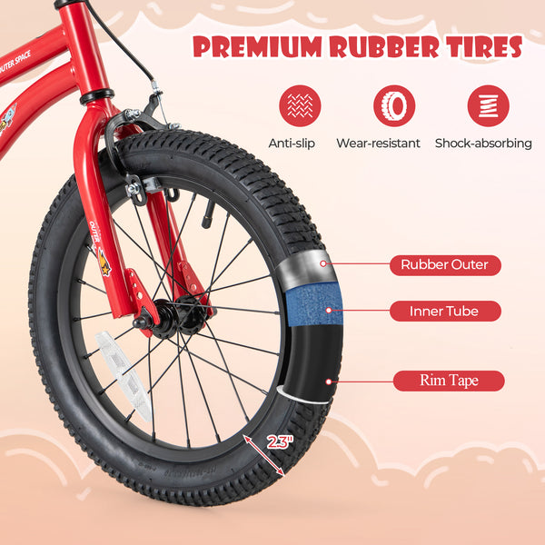 16-Inch/14-Inch/18-Inch Kids Bike Ages 3-8 with Handbrake and Coaster Brake and Bell Ring-16/Ring-14/Ring-18 inches