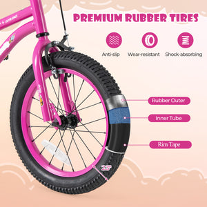 16-Inch Kids Bike for 4-7 Years Old Adjustable with Removable Training Wheels