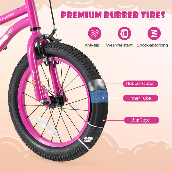 16-Inch Kids Bike for 4-7 Years Old Adjustable with Removable Training Wheels