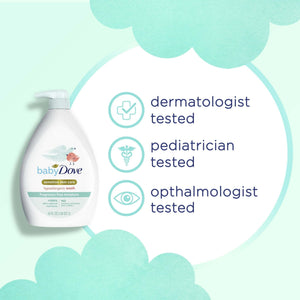 Baby Dove Sensitive Skincare Liquid Body Wash Fragrance Free Moisture, Hypoallergenic, 34 oz