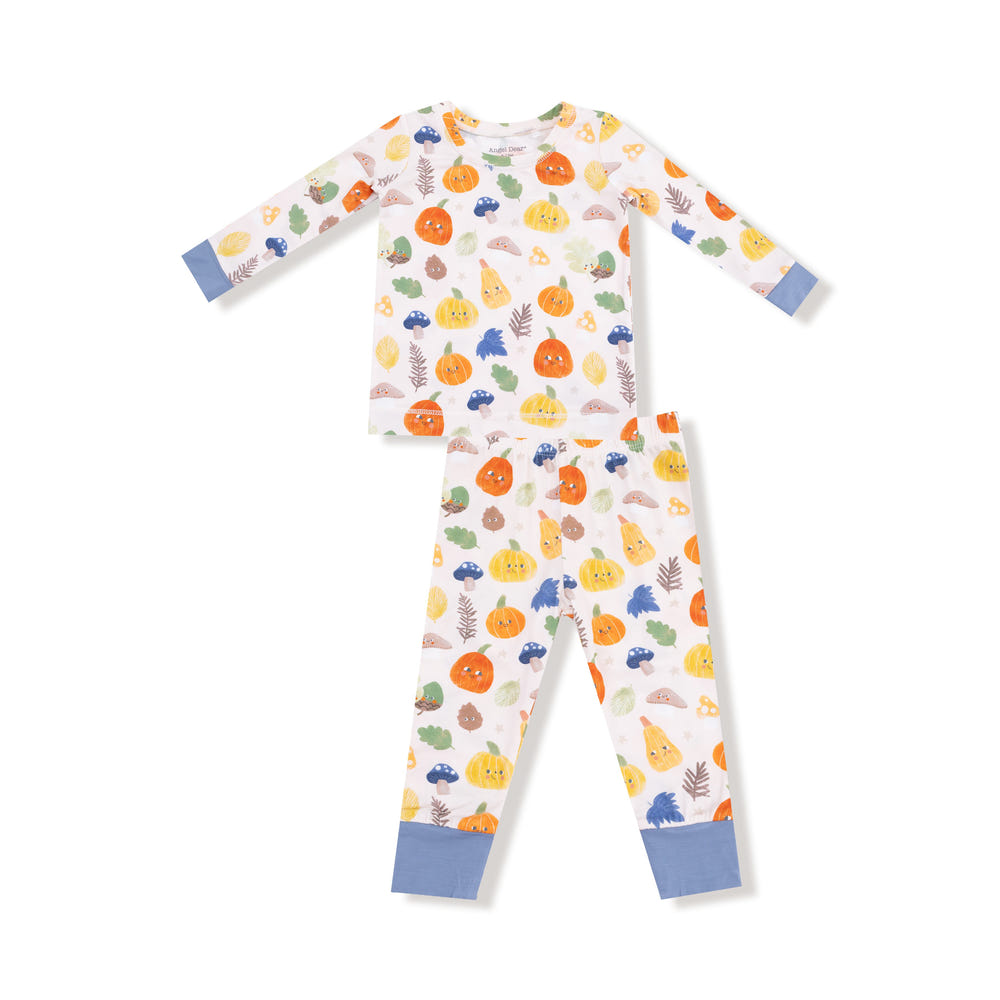 Autumn Pumpkins Long Sleeve Loungewear Set for babies - cozy sleepsuit and pyjamas in playful pumpkin design.