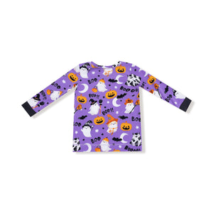 Costumed Ghosts - Glow In The Dark - Purple - Long Sleeve Loungewear Set
