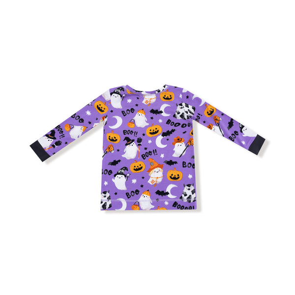 Costumed Ghosts - Glow In The Dark - Purple - Long Sleeve Loungewear Set