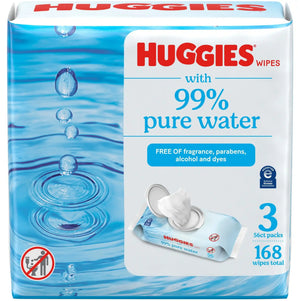 Huggies Baby Wipes Pure 3x56 ct