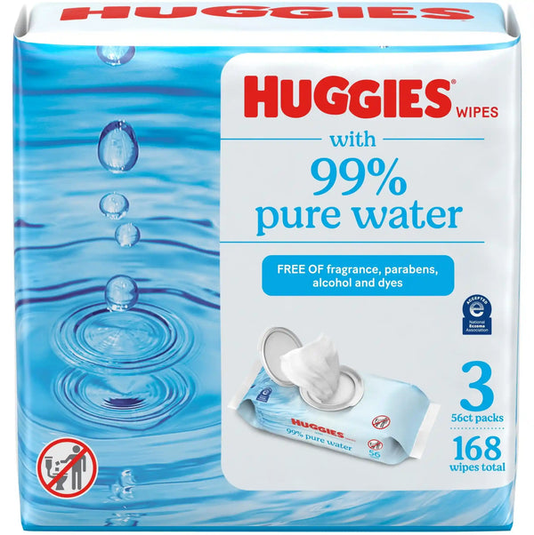 Huggies Baby Wipes Pure 3x56 ct