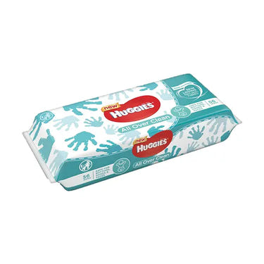 Huggies Baby Wipes All Over Clean 56 ct pack for gentle, effective baby care and cleaning.