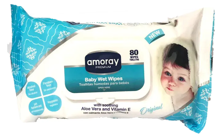 Amoray Baby Wipes Original 80 ct