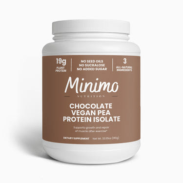 Chocolate Vegan Pea Protein Isolate Powder, 2.09 lbs - plant-based protein for healthy smoothies and shakes.