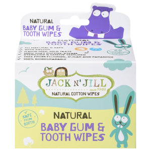 Jack N' Jill Baby Gum and Tooth Wipes - Pre-Moistened, 25 Wipes