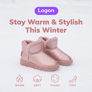 Thickened Velvet Winter Boy Short Boots with Fur